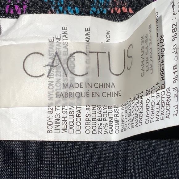 Cactus swim top with mesh - Picture 5 of 6